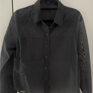 COS Women’s Sheer Black Shirt